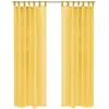 Image de vidaXL Vidaxl Rideau Occultant 2 Pcs Voile 140 X 175 Cm Jaune