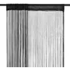 Image de vidaXL Rideau en fils 2 pcs 100 x 250 cm Noir132400