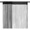 Image de vidaXL Vidaxl Rideau En Fils 2 Pcs 140 X 250 Cm Noir