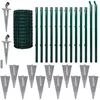 Image de vidaXL Jeu De Clôture Avec Des Piquets De Sol 25 X 0,8 M Acier Vert