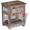 Image de vidaXL Table d'appoint 1 tiroir Bois de récupération massif 43x33x51cm
