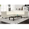 Image de vidaXL Canapé d'angle Chesterfield 5 plc Cuir artificiel Blanc