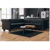 Image de CanapÃ© D'angle Chesterfield 5 Places Cuir SynthÃ©tique Noir