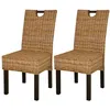 Image de vidaXL Chaises à manger lot de 2 rotin Kubu bois de manguier243638