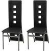 Image de vidaXL Vidaxl Chaises De Salle À Manger 2 Pcs Noir Similicuir