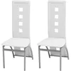 Image de vidaXL Chaises à manger lot de 2 blanc similicuir243646