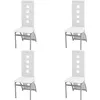 Image de vidaXL Chaises à manger lot de 4 blanc similicuir243647