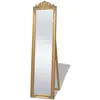 Image de vidaXL Miroir sur pied lot 1 Style baroque Bois Verre Doré 40x160 cm