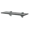 Image de VidaXL Étagère murale Étagère en verre Fond en verre étagère en verre étagère de salle de bain Noir 30 x 10 cm 8 mm