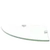 Image de ÃtagÃ¨re de coin + supports chromÃ©s Verre Transparent 25 x 25 cm
