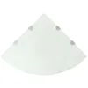 Image de ÃtagÃ¨re De Coin Avec Supports ChromÃ©s Verre Blanc 45 X 45 Cm