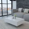 Image de vidaXL Table basse blanc brillant 244022