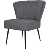 Image de vidaXL Chaise de cocktail gris foncé tissu244096