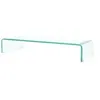 Image de vidaXL Meuble TV/pour moniteur 80x30x13 cm verre transparent