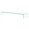 Image de vidaXL Meuble TV/pour moniteur 110x30x13 cm verre transparent244132