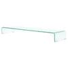 Image de vidaXL Meuble TV/pour moniteur 110x30x13 cm verre transparent