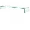 Image de vidaXL Meuble Tv/ De Moniteur 120 X 30 X 13 Cm Verre Transparent