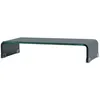 Image de vidaXL Meuble Tv/ Support Pour Moniteur 60 X 25 X 11 Cm Verre Noir