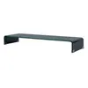 Image de vidaXL Meuble TV/support pour moniteur 100x30x13 cm verre noir