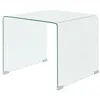 Image de vidaXL Table basse 49,5 x 50 x 45 cm Verre trempé Transparent244188