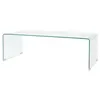 Image de vidaXL Table basse 98x45x30 cm Verre trempé Transparent244189