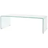 Image de vidaXL Vidaxl Table Basse 98x45x30 Cm Verre Trempé Transparent