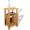 Image de Table D'appoint Avec ÃtagÃ¨re Ã Revues ChÃªne Massif 27x35x55 Cm