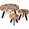 Image de vidaXL Ensemble de table basse 3 pièces Bois de récupération massif
