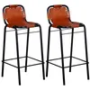 Image de vidaXL Tabourets de bar lot de 2 cuir véritable244248