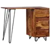 Image de vidaXL Bureau avec 1 tiroir et 1 armoire Bois massif244359
