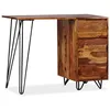 Image de Vidaxl Bureau Avec 1 Tiroir Et 1 Armoire Bois Massif