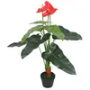 Image de vidaXL vidaXL Plante artificielle avec pot Anthurium 90 cm Rouge et Jaune