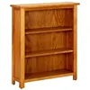 Image de vidaXL Bibliothèque à 3 étagères 70 x 22,5 x 82cm Bois de chêne massif