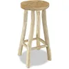 Image de vidaXL Tabouret De Bar Teck Marron