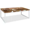 Image de vidaXL Table basse Teck Résine 110x60x40 cm