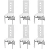 Image de vidaXL Chaises à manger lot de 6 blanc similicuir