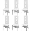 Image de vidaXL Vidaxl Chaises À Manger Lot De 6 Blanc Similicuir