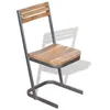 Image de Vidaxl Chaises Ã Manger Lot De 4 Bois De Teck Massif