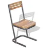 Image de vidaXL Chaises à manger lot de 6 bois de teck massif