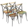 Image de vidaXL Chaises à manger lot de 4 bois de récupération solide274395