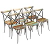 Image de vidaXL Chaises à manger lot de 6 bois de récupération massif274396
