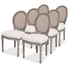 Image de Chaises De Salle Ã Manger 6 Pcs CrÃ¨me Tissu