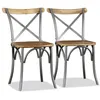 Image de vidaXL Chaises à manger lot de 2 bois solide de manguier244592