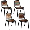 Image de vidaXL Chaises à manger lot de 4 bois de récupération solide274706