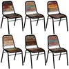 Image de vidaXL Chaises à manger lot de 6 bois de récupération solide274707