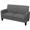 Image de vidaXL Canapé à 2 places 135x65x76 cm Gris foncé244709
