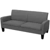 Image de vidaXL Canapé à 3 places 180 x 65 x 76 cm Gris foncé