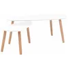 Image de vidaXL Ensemble De Tables Basses 2 Pcs Bois De Pin Massif Blanc