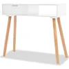 Image de vidaXL Vidaxl Table Console Bois De Pin Massif 80 X 30 X 72 Cm Blanc