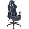 Image de vidaXL Chaise de bureau inclinable avec repose-pied Bleu20166